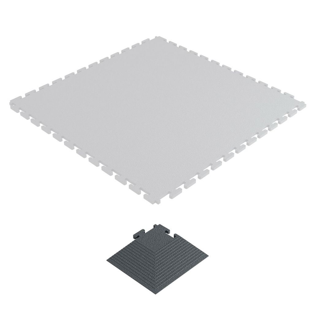 Werkstattboden & Garagenboden aus PVC Gitterfliesen – dropfloor